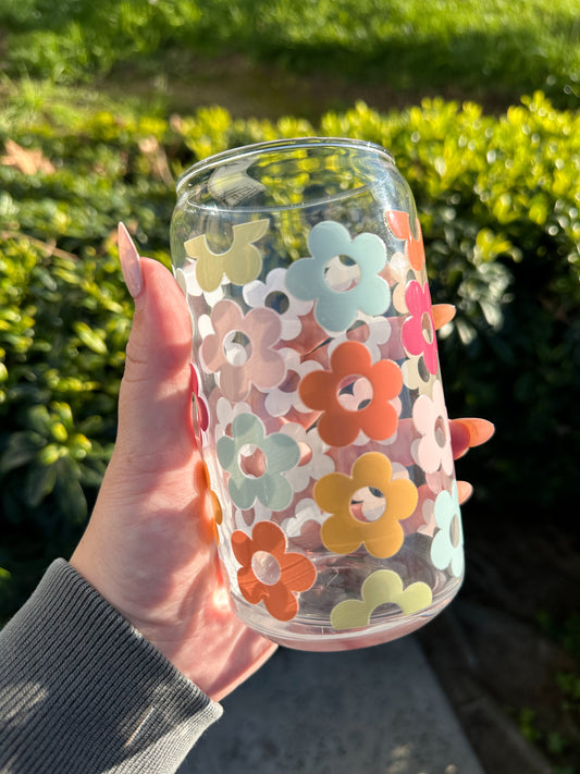 Pastel Floral Glass