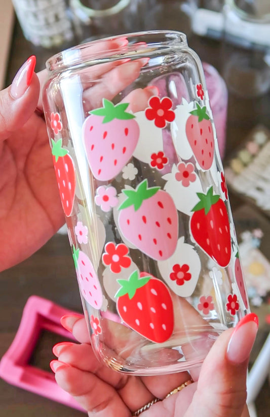 Strawberries Glass